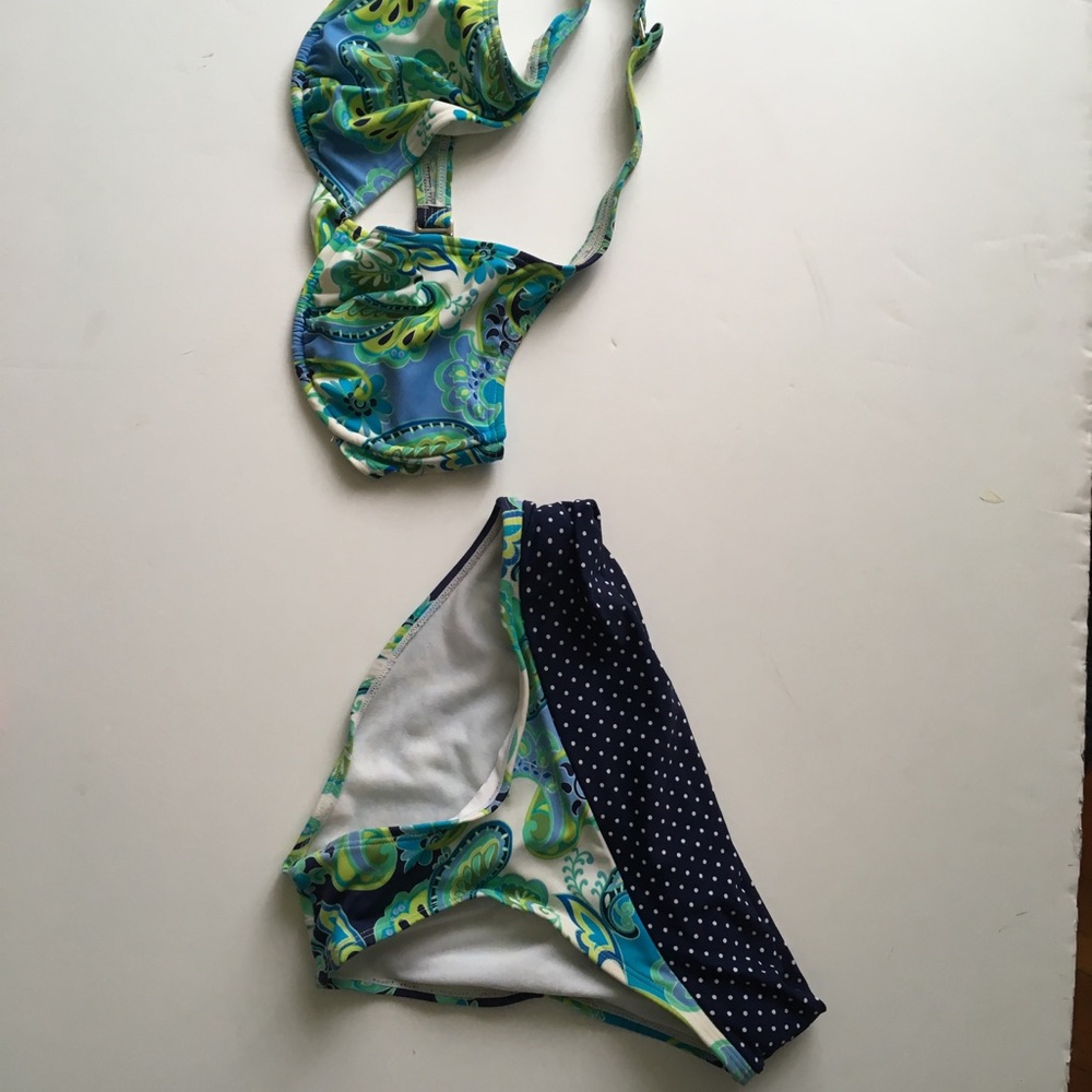 Polka dot paisley bikini